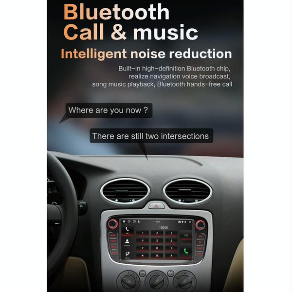 For Ford Focus 7 Inch HD Android Navigation Bluetooth RDS Radio, Size: 2+32G(Black)