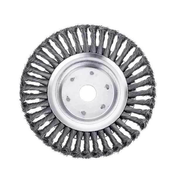 Lawn Mower Twisted Grass Wheel Steel Wire Grass Head Weeding Tray, Size:6 Inches