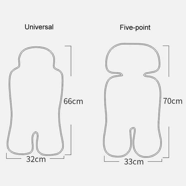 Baby Stroller Mat Seat Cushion Safety Seat Ice Silk Cushion, Color: Five-point Little Green Dragon