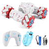 MoFun  JC06 2.4G Remote Control Torsion Stunt Car, Specifications:Dual RC(Blue)