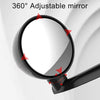 3R-094 Auxiliary Rear View Mirror Car Adjustable Blind Spot Mirror Wide Angle Auxiliary Rear View Side Mirror for Left Mirror(White)