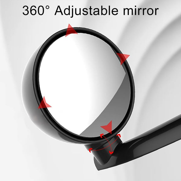 3R-094 Auxiliary Rear View Mirror Car Adjustable Blind Spot Mirror Wide Angle Auxiliary Rear View Side Mirror for Left Mirror(White)