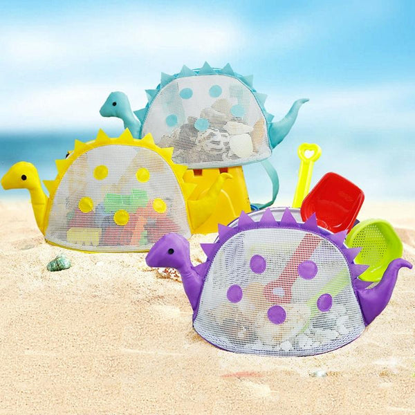 Dinosaur Children Beach Playing Sand Shell Storage Bag(Red)