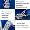 XMA023 Mozan Diamond Rabbit 925 Silver Necklace Girl Neck Chain(White)