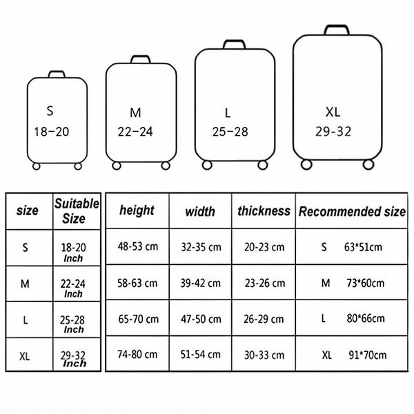 Travel Abrasion-resistant Elastic Luggage Protective Cover Suitcase Dust Covers, Size:29-32 inch(Gradient Ripple)