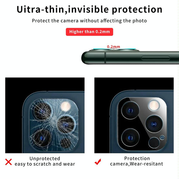 For iPhone 12 Pro Silk Screen Luminous Ring Back Camera Lens Film