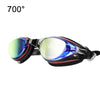 WAVE Electroplating HD Anti-fog Myopia Swimming Glasses, Color: Red Black 700 Degree