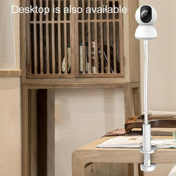 Adjustable White 110cm No-Drill Security Camera Clamp Mount