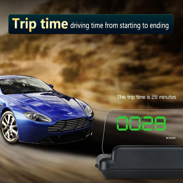 T900 GPS HUD Head-Up Display, Speed, Mileage, Voltage, Fatigue Alarm (Green)