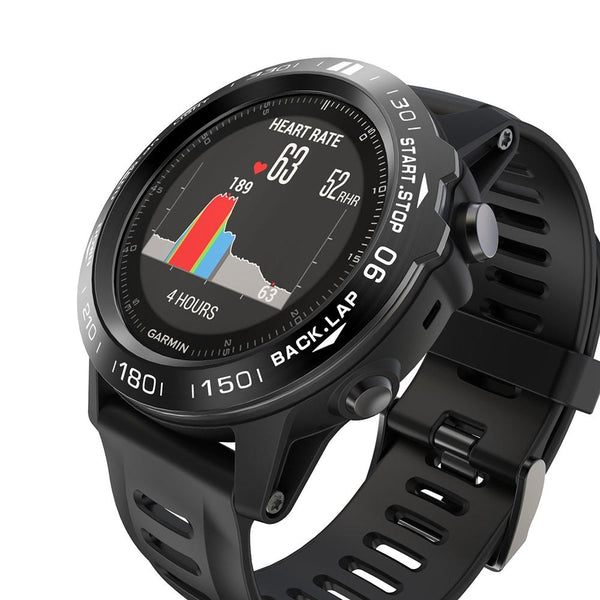 For Garmin Fenix 3/3 HR Smart Watch Steel Bezel Ring, B Version(Black Ring White Letter)
