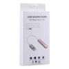 Aluminum Shell 3.5mm Jack External USB Sound Card HIFI Magic Voice 7.1 Channel Adapter Free Drive for Computer, Desktop, Speakers, Headset (Silver)