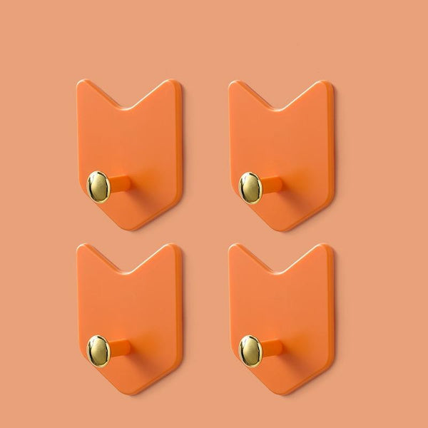 4 PCS / Set JM066 Arrow-shaped Sticky Hook Behind Door Wall Seamless Hook(Orange)