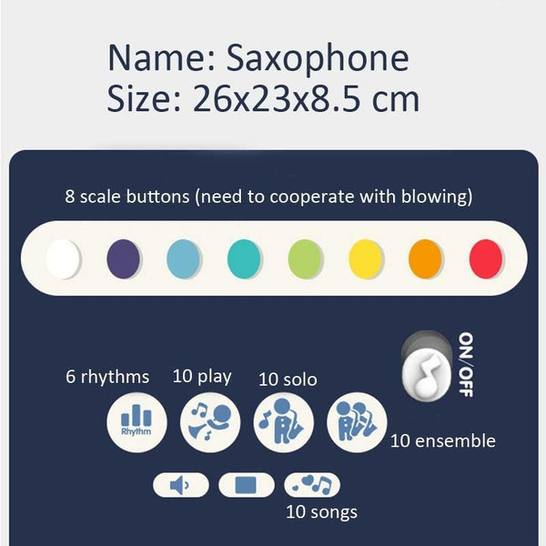 Children Early Education Puzzle Playing Simulation Musical Instrument, Style: 6805 Saxophone-Red