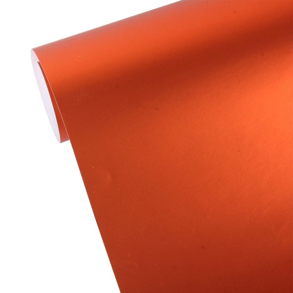 1.52m  0.5m Ice Blue Metallic Matte Icy Ice Car Decal Wrap Auto Wrapping Vehicle Sticker Motorcycle Sheet Tint Vinyl Air Bubble Free(Orange)