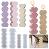 5pcs Five-Link Heart Shape Candle Silicone Molds DIY Epoxy Resin Mold, Size: Small