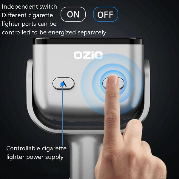 Ozio Car Charger Cigarette Lighter With USB Plug Car Charger, Model: Y34Q 5.3A Black
