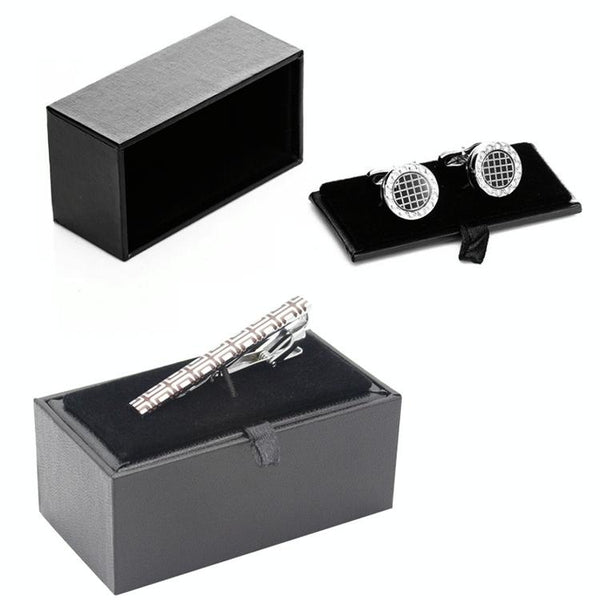 Cufflinks Tie Clip Box Jewelry Packaging Paper Box, Style: Pinhole Dual Line