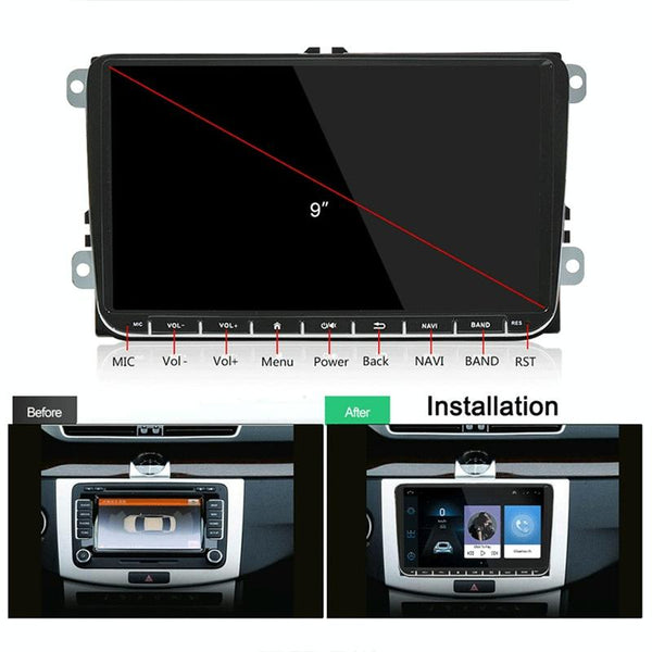 CKVW92 HD 9 inch 2 Din Android 6.0 Car MP5 Player GPS Navigation Multimedia Player Bluetooth Stereo Radio for Volkswagen, Support FM & Mirror Link, Europe Map Version