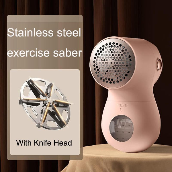 Joyroom JR-CY517 USB Clothes Pilling Trimmer Household Hair Remover, Style: With Knife Head(Pink)