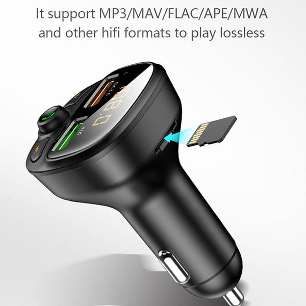 HY-87 Car Bluetooth MP3 Dual USB Car Charger, Style: Fast Charge Version