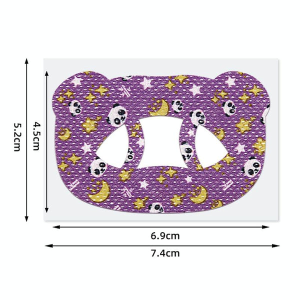 30pcs/pack Cartoon Bear O-shaped Breathable Soft Prevent Mouth Open Sticker, Size: Large(Purple)