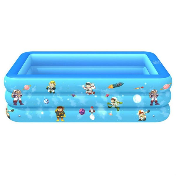 Household Indoor and Outdoor Aerospace Pattern Baby Square Inflatable Swimming Pool, Size:120 x 85 x 35cm