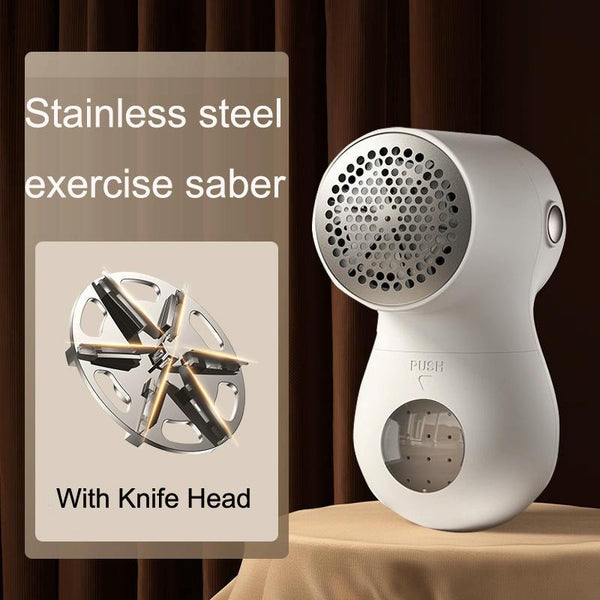 Joyroom JR-CY517 USB Clothes Pilling Trimmer Household Hair Remover, Style: With Knife Head(White)