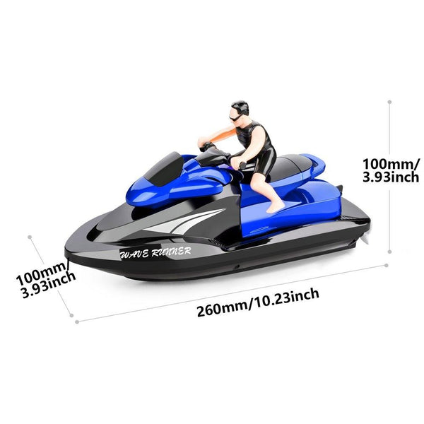 809  2.4G Remote Control Motor Speed Boat High Speed Electric Yacht Model Children Water Toys, Specification Single Battery (Red)