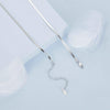 S925 Sterling Silver Platinum Plated Snake Bone Chain Basic Necklace(BSA008)