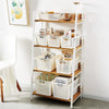 Plastic Storage Basket Desktop Sundry Organizer Frame Toys Kitchen Snacks Storage Box, Style: Deep Small Pink