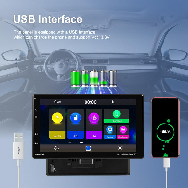 9 Inch Disassembly Screen MP5 Player Android Wireless CarPlay Reversing Image Integrated Machine(Standard)