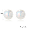 E2209-4 Symphony Glossy Semicircle Stud Earrings Jewelry