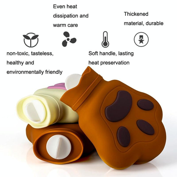 Silicone Microwave Oven Heating Water Injection Hand Bag, Color: Brown