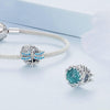 BSC742 S925 Sterling Silver Dragonfly Around Garland Zircon Bead Bracelet