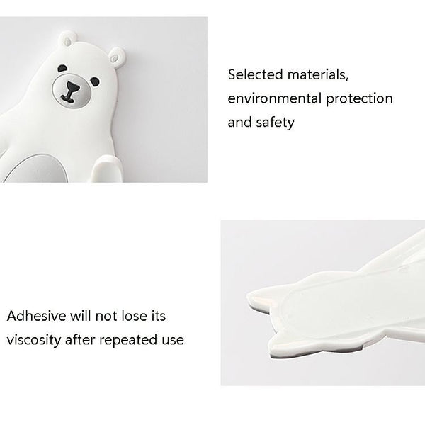 Punch-Free Cartoon Animal Hooks Wall-Mounted Seamless Wall Refrigerator Door Decorative Hooks(Dog)