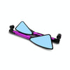 2 PCS Motorcycle Parts CNC Technology Aluminum Alloy Rearview Mirror Side Mirror(Purple)