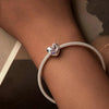 S925 Sterling Silver Platinum-plated Love Opal DIY Bracelet With Beads(SCC2745)