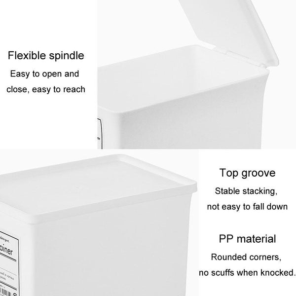 Household Laundry Detergent Storage Box Small Things Storage Organizer With Dust Cover, Specification: Medium