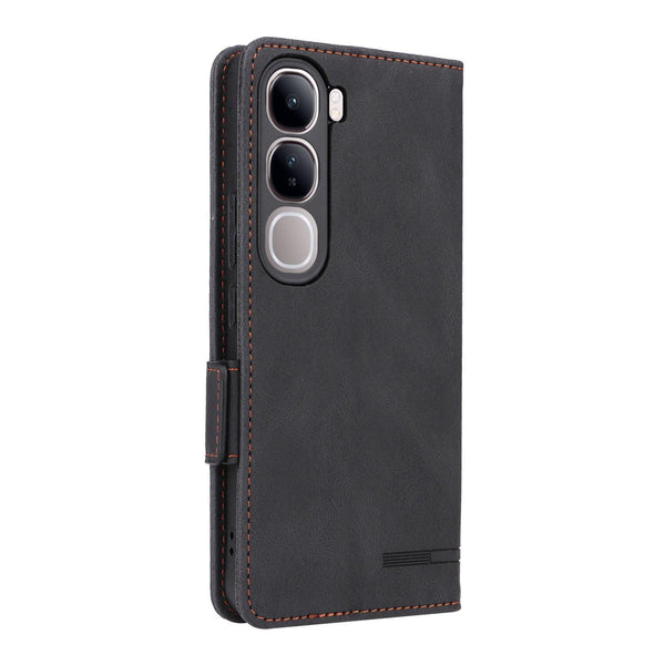 For vivo V40 Lite 5G / Y300 5G IDN Magnetic Clasp Leather Phone Case(Black)