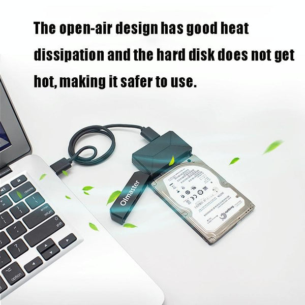 Olmaster External Notebook Hard Drive Adapter Cable Easy Drive Cable USB3.0 to SATA Converter, Style:Hard Disk Dedicated, Size:3.5 Inch (US Plug)