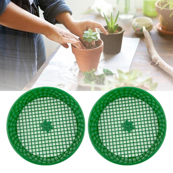 Home Planting Gardening Sieve Tool Sand And Soil Filter Screen, Diameter: 16cm(Green)
