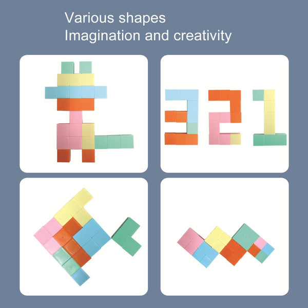 ARTCOLOR 20pcs /Pack 2cm Cube Magnetic Teaching Aids Cube Toys For Elementary School Students