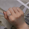 SCR902 Sterling Silver S925 Heart Gesture Opening Romantic Ring