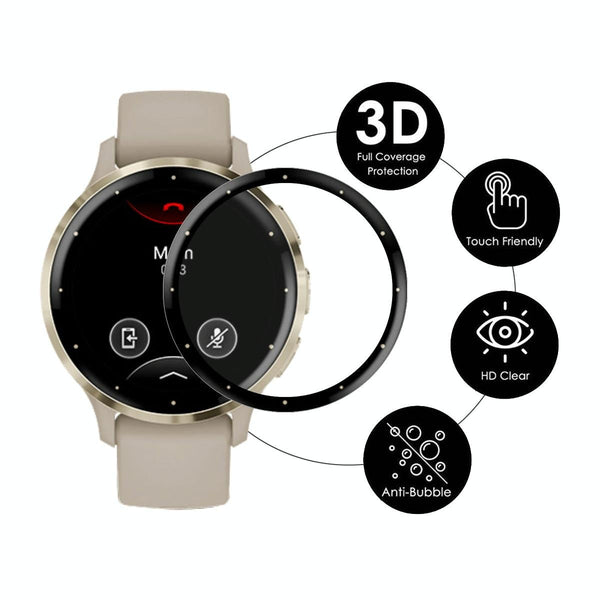 For Garmin Venu 3S 2pcs ENKAY 3D Full Coverage Soft PC Edge + PMMA HD Screen Protector Film