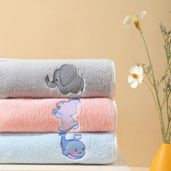 Children Wash Towel Brushing Baby Bib Not Wetsuit Multifunctional Facial Washing Towel, Color: Pink Bunny