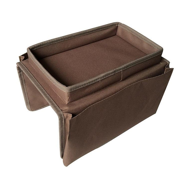 SF001 Oxford Cloth Sofa Armrest Hang Bag Household Storage Bag(Coffee)
