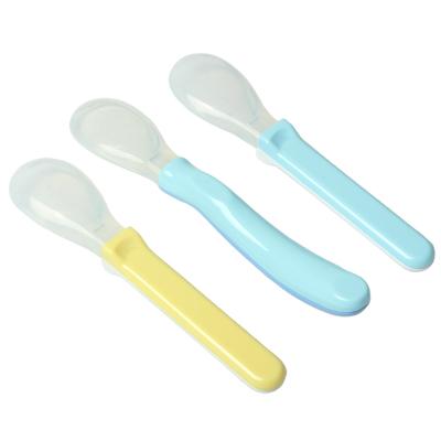 Lovely Silicone Gel Spoon for Baby (Random Delivery)