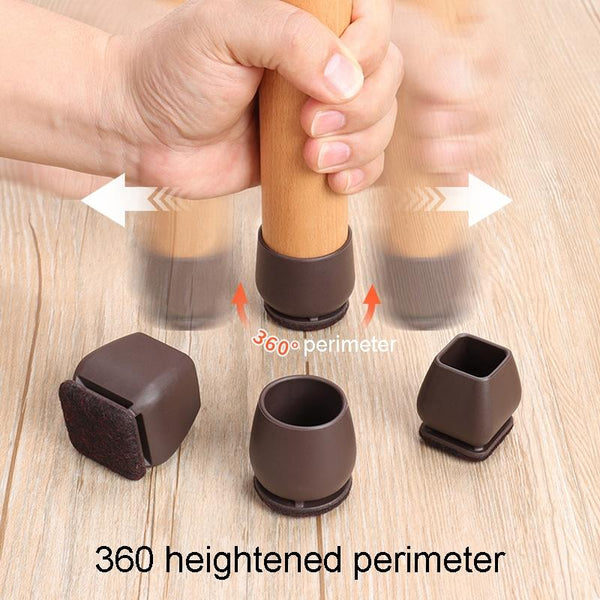 1.25 inch 8pcs /Set 15 Degree Tilt Table And Chair Feet One-Piece Shock-Absorbing Protective Cover For Chairs(Square)