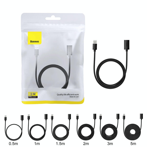 Baseus AirJoy Series USB 3.0 5Gbps Fast Speed Extension Cable, Cable Length:1.5m