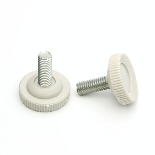 50 PCS Adjustable Foot Pad Furniture Screw Support Stub, M8x20 (White)